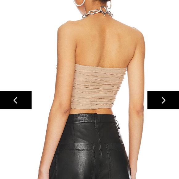 NWT Revolve Superdown Avian Strapless Top in Taupe - Picture 3 of 5